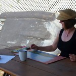 Jean works in mixed media Jean works in mixed media
