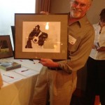 Scott showing one of his donated pieces Scott showing one of his donated pieces